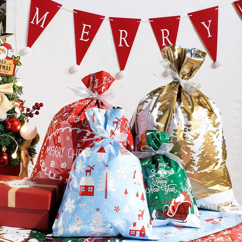 🎅Christmas Sales🎄Drawstring Christmas Gift Bags (Biodegradable)