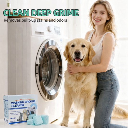 Eco-Friendly Washing Machine Cleaner Fights Pet Odors & Hair Build-Up for Fresh Clean Machines