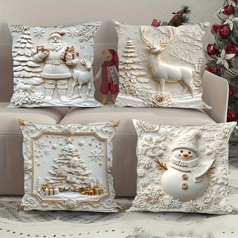 🎁⏰LAST DAY: ￡12.99 for 4PCS!!🎅🎄Christmas Themed Cushion Cover