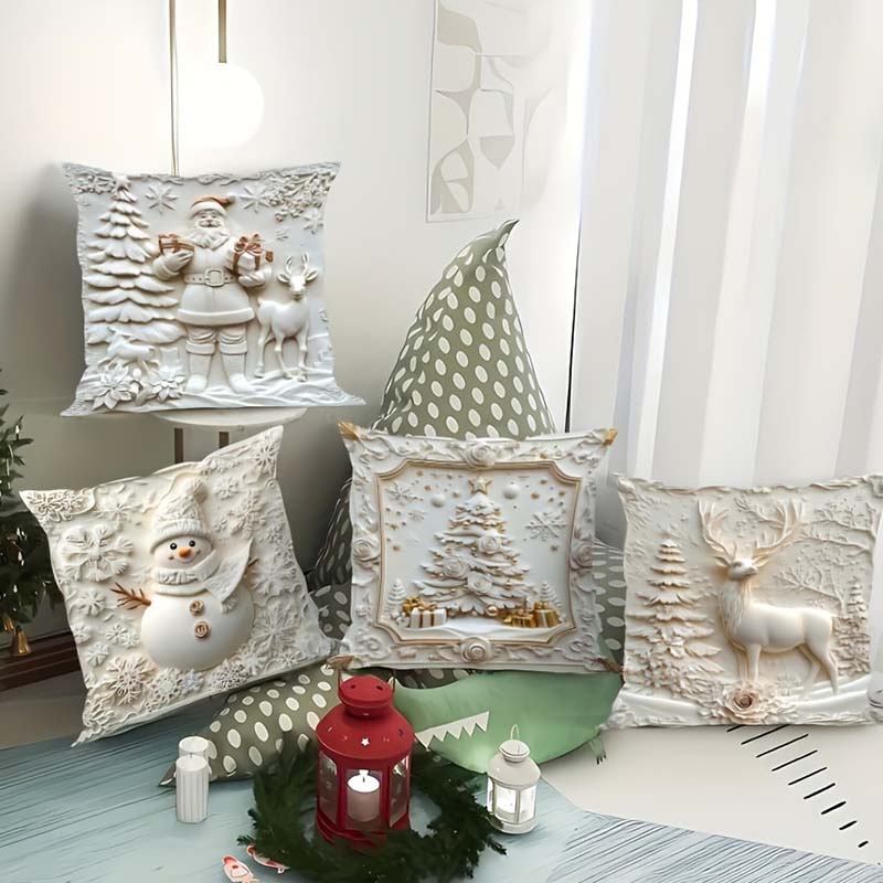 🎁⏰LAST DAY: ￡12.99 for 4PCS!!🎅🎄Christmas Themed Cushion Cover