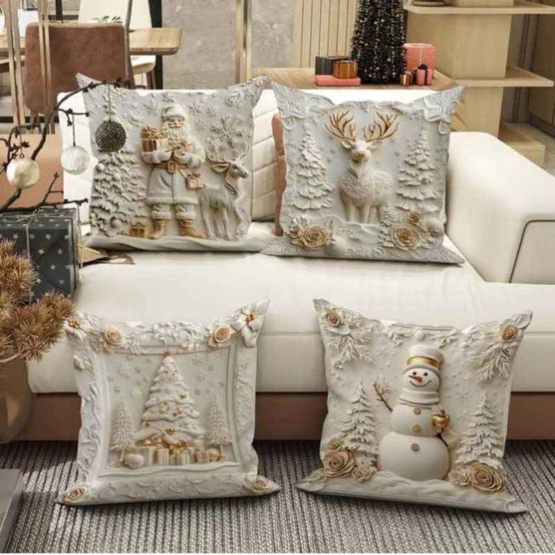 🎁⏰LAST DAY: ￡12.99 for 4PCS!!🎅🎄Christmas Themed Cushion Cover
