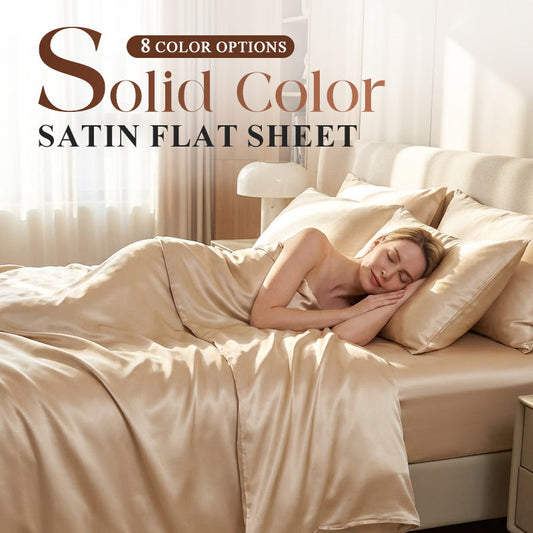 Solid Color Satin Flat Sheet